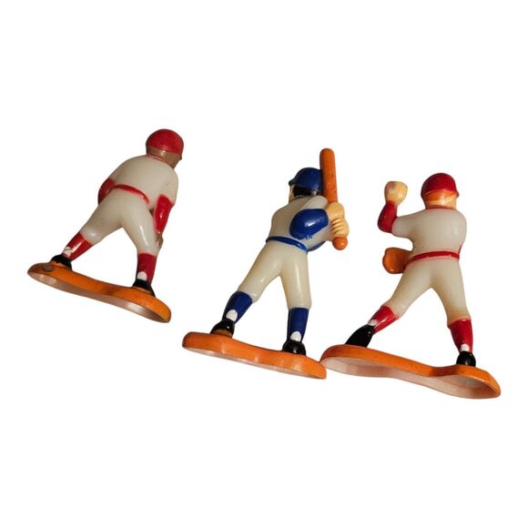 VTG 1984 Baseball Players Cake Toppers Figures Boys Sports 3” Set Of 3 - Picture 3 of 3